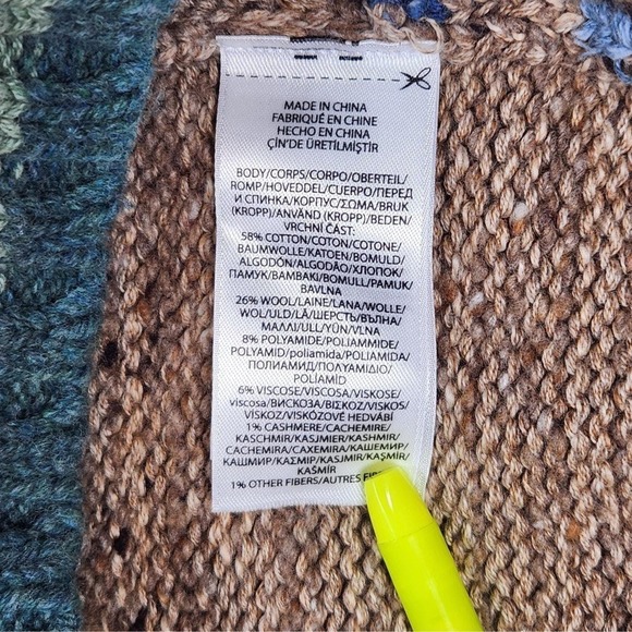 Rare Polo Ralph Lauren Aztec Flower Intarsia Sweater S Beige Multi Unisex $425 - Picture 7 of 14